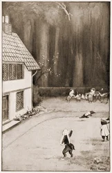 Atrápalo, tú junto al seto, ilustración para Las aventuras de Alicia en el país de las maravillas de Lewis Carroll, 1901
